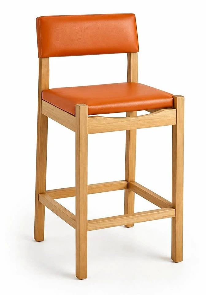 Set of 6 faux leather dining chairs
