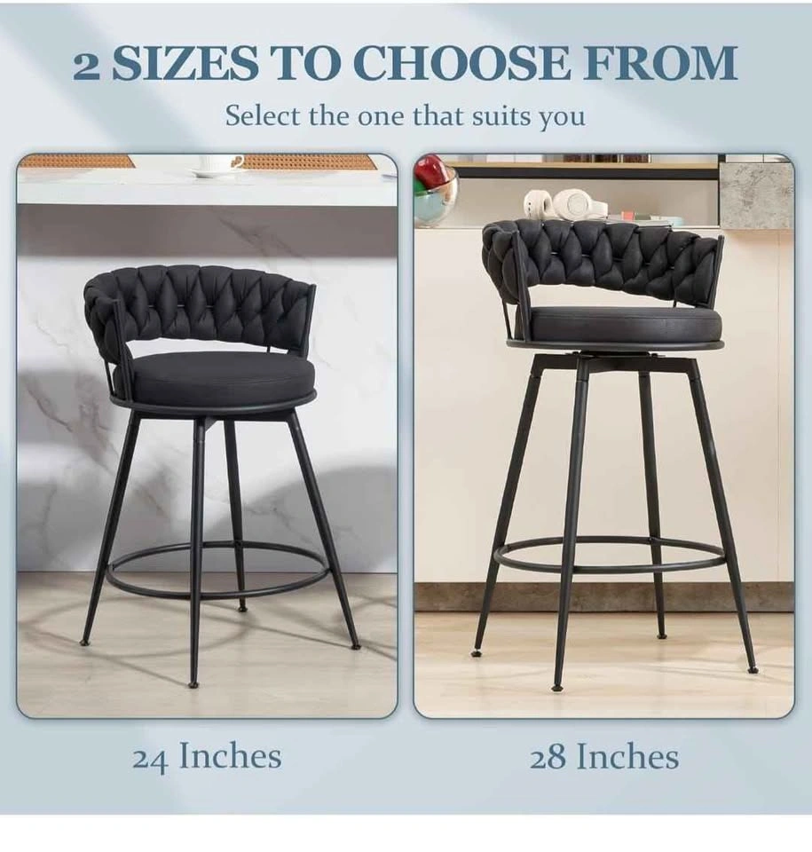 Brand NEW Set of 2 Swivel Bar Stools - 24" Counter Height - photo 3