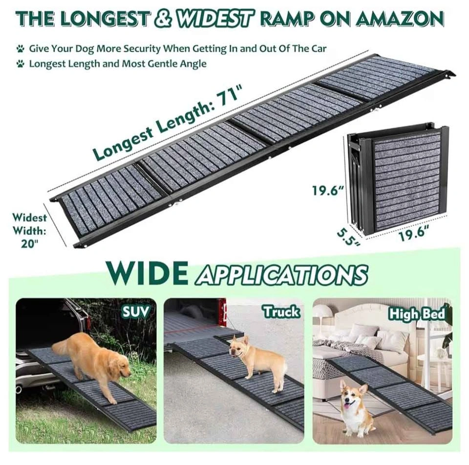 Brand New Extra Long Dog Ramp (71"x20") – Foldable SUV & Truck P - photo 3