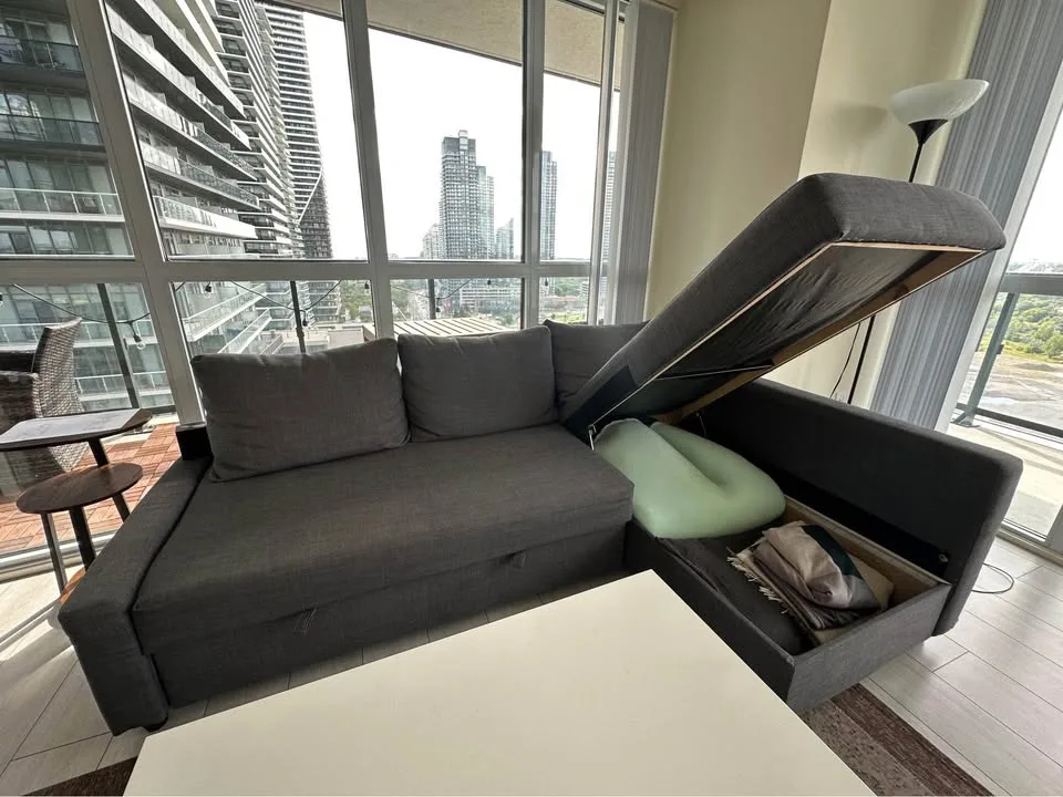 IKEA grey Friheten Sleeper Sectional Sofa(DELIVERY AVAILABLE) image indicator(4)