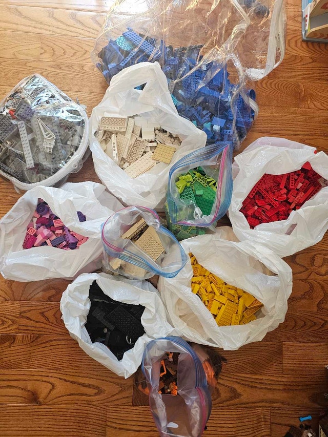 Sorted Lego Lots by Colour