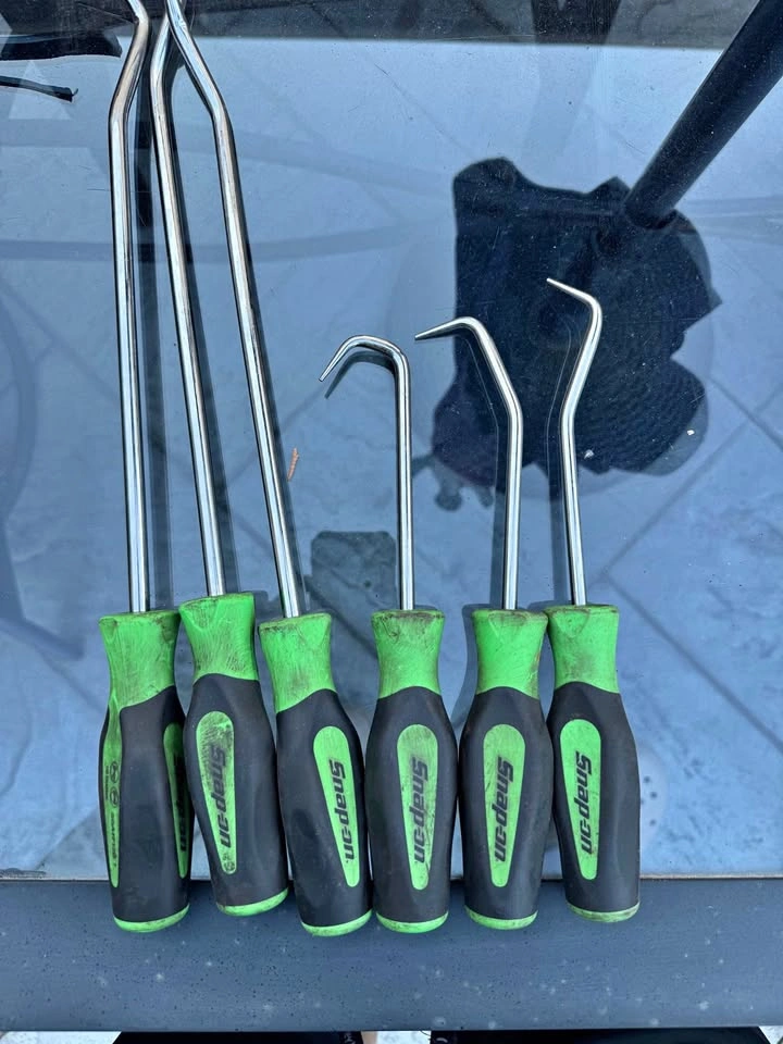 Snap-on 6 pc Soft Grip Radiator Hose Pick Set Green