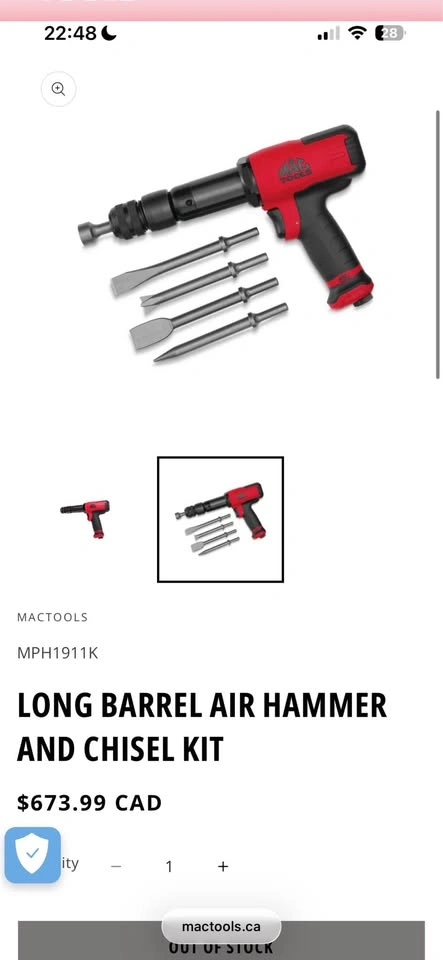 MAC TOOLS Air Hammer Chisel Set - photo 2