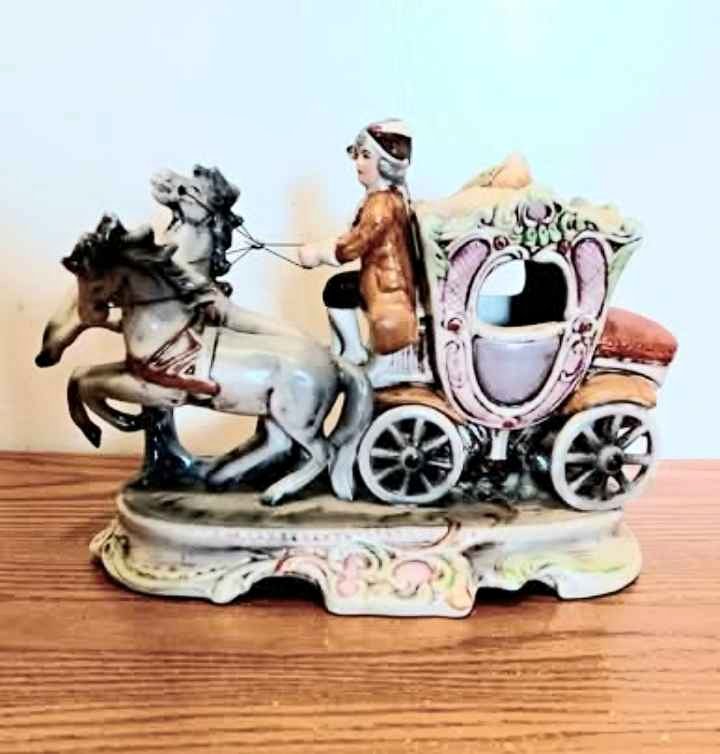 Unique 1940s German Carl Schneider Porcelain Carriage