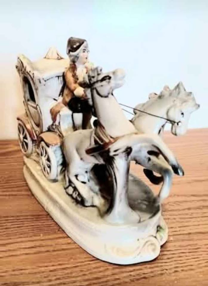 Unique 1940s German Carl Schneider Porcelain Carriage - photo 4