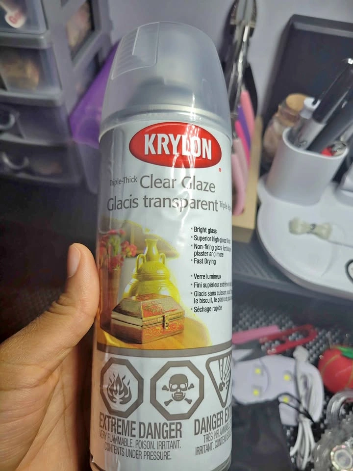 Krylon triple thick clear glaze