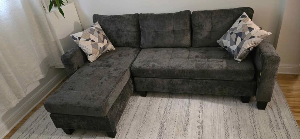 3-Seater Modular Sectional Sofa - Dark Gray - NEW - photo 2