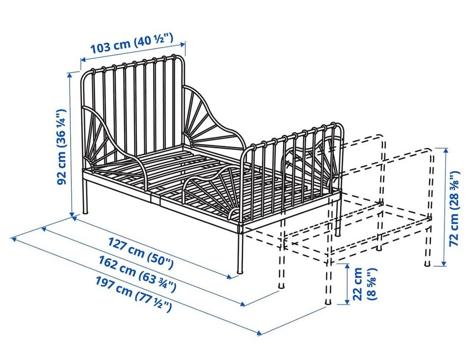 IKEA Minnen Bed, Three Sizes Adjustable - photo 2