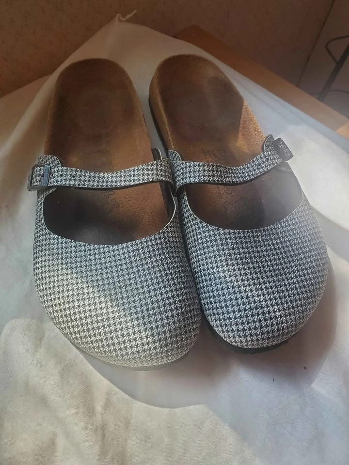 Black and White Gingham Birki's - photo 2