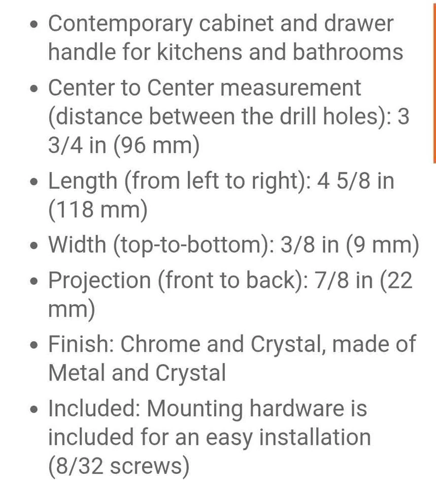 Chrome and Crystal Knobs and Pulls (4) - photo 3