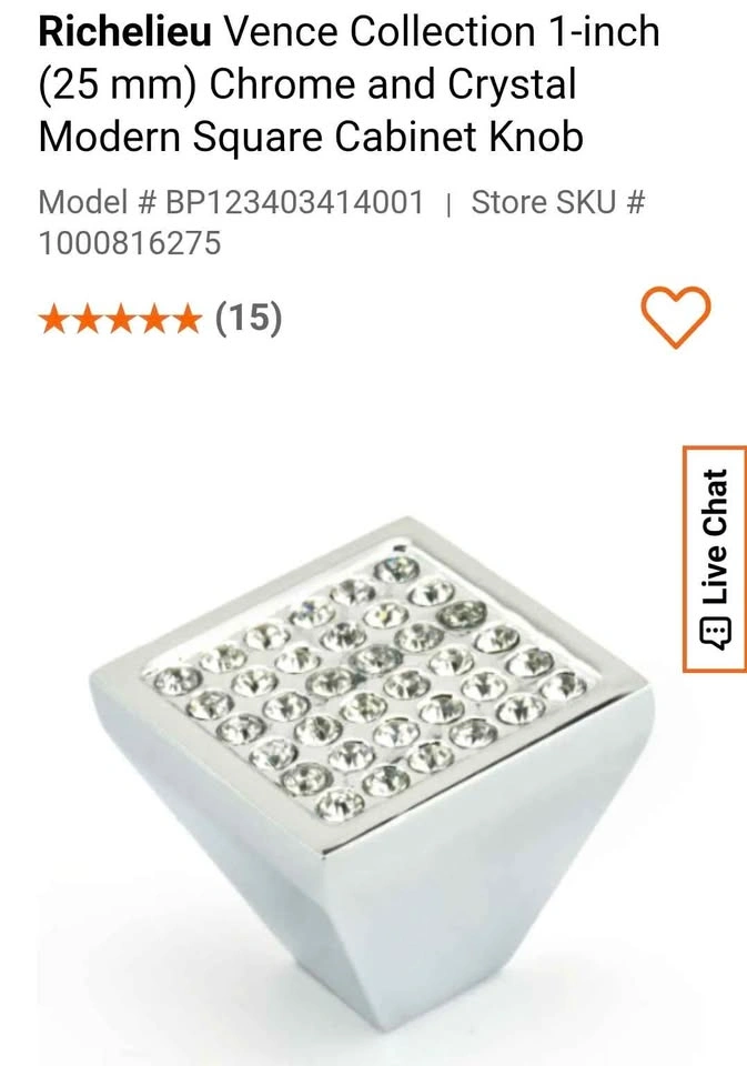 Chrome and Crystal Knobs and Pulls (4) - photo 4