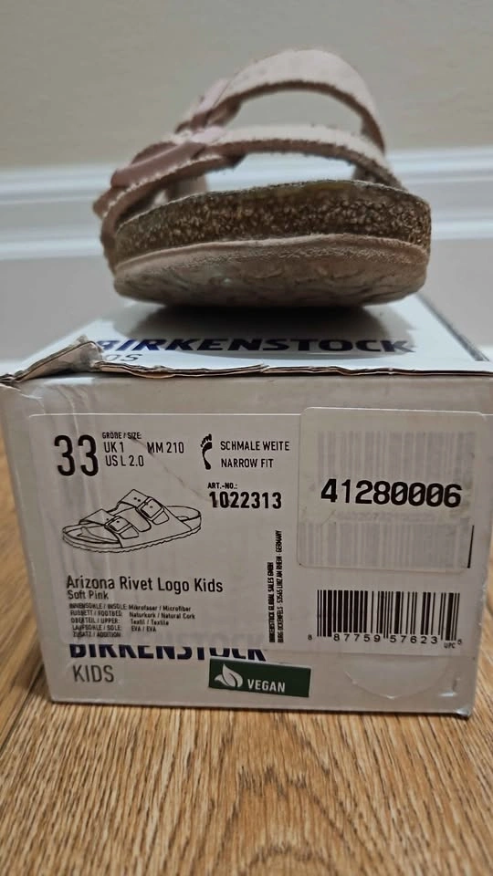 Size 2 Girls Vegan Birkenstocks - photo 2