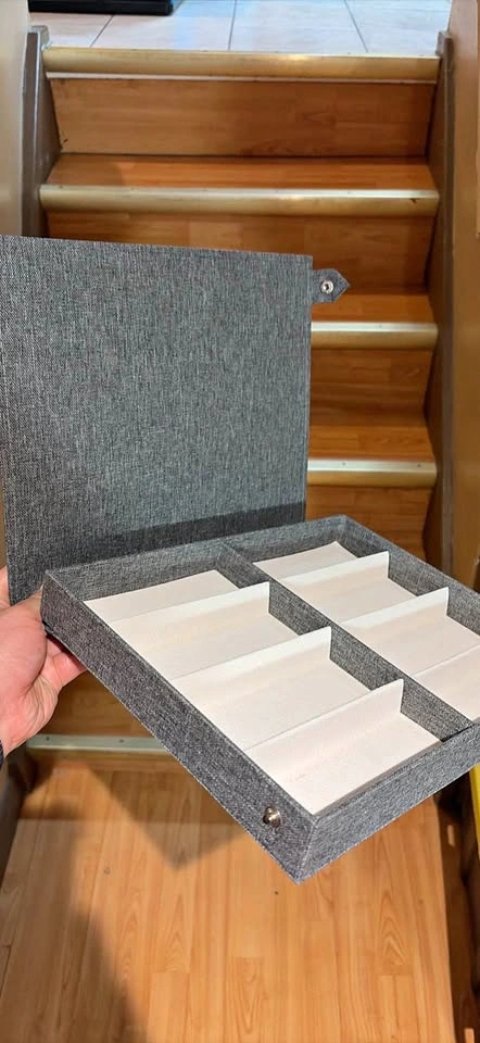 Gray Fabric Storage Box Organizer