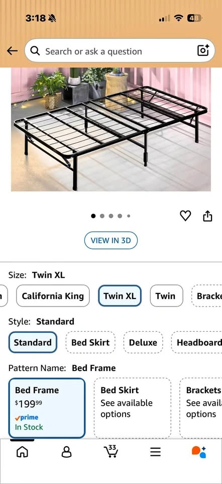 Twin Bedframe + Sealy Twin Mattress