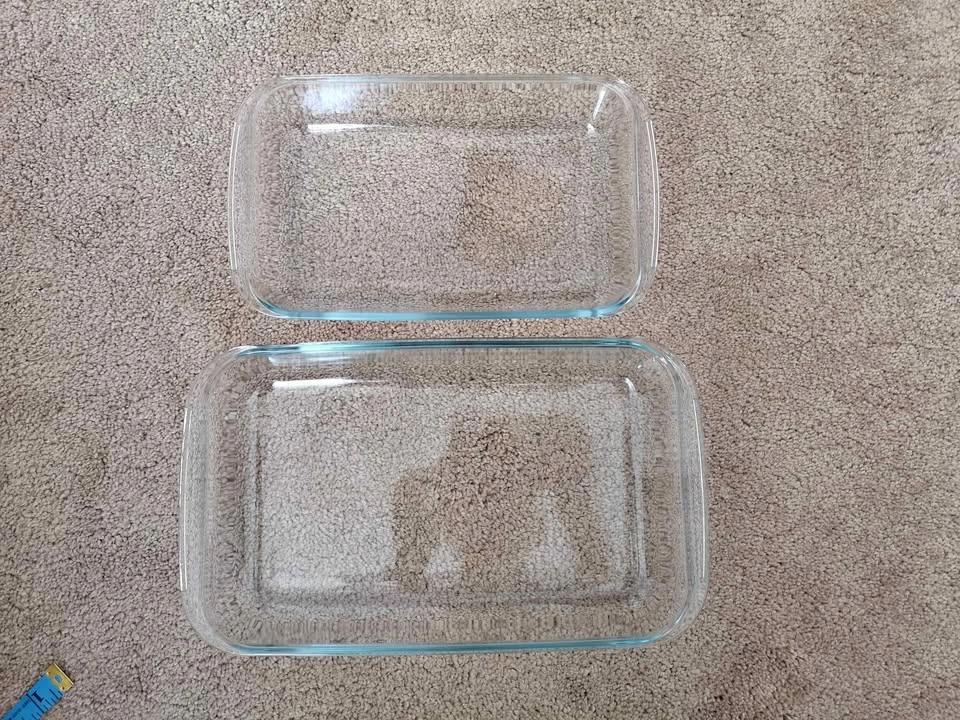 Brand new glass baking tray