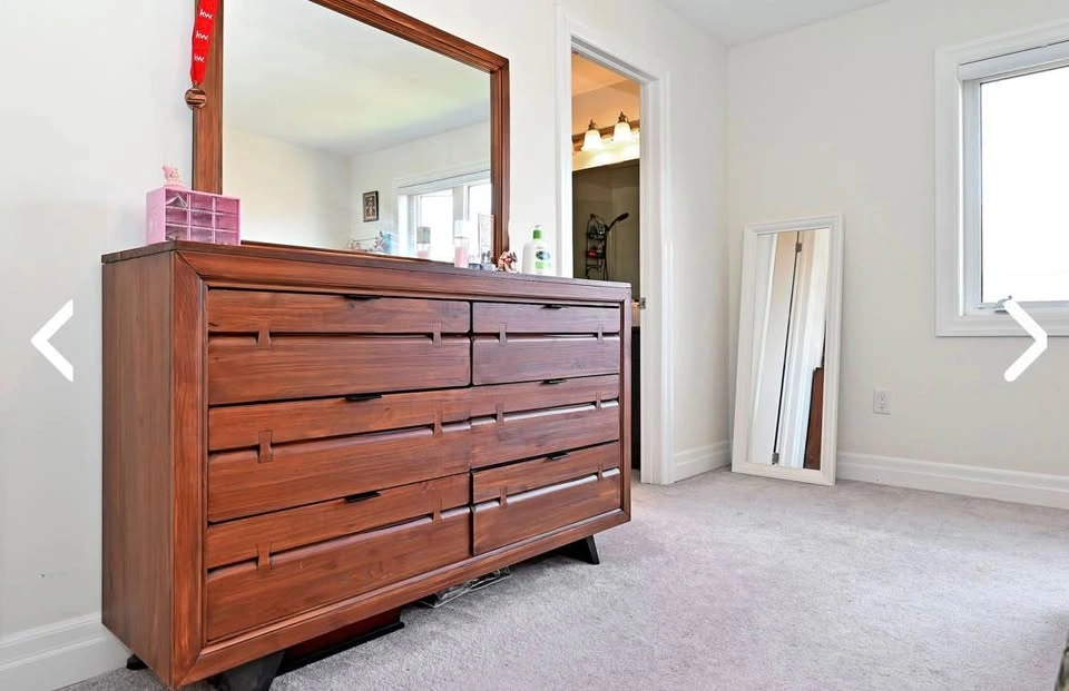 Mid-Century Modern Wood Bedroom Set - Bed Frame and Dresser - photo 3