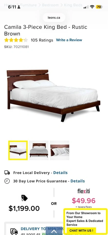 Mid-Century Modern Wood Bedroom Set - Bed Frame and Dresser - photo 5