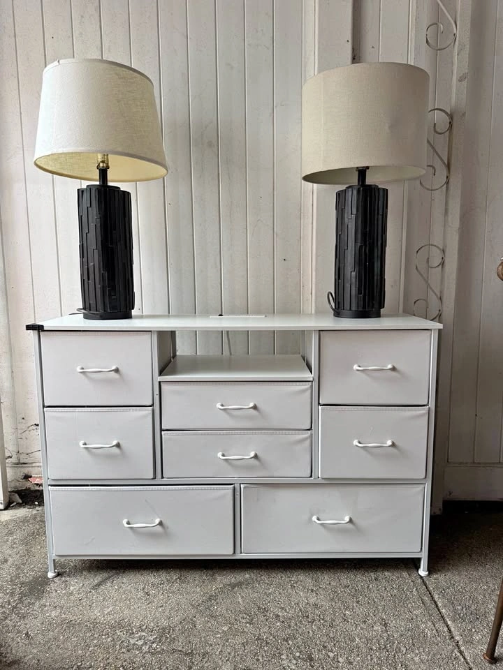 White Fabric Dresser– Must Go!