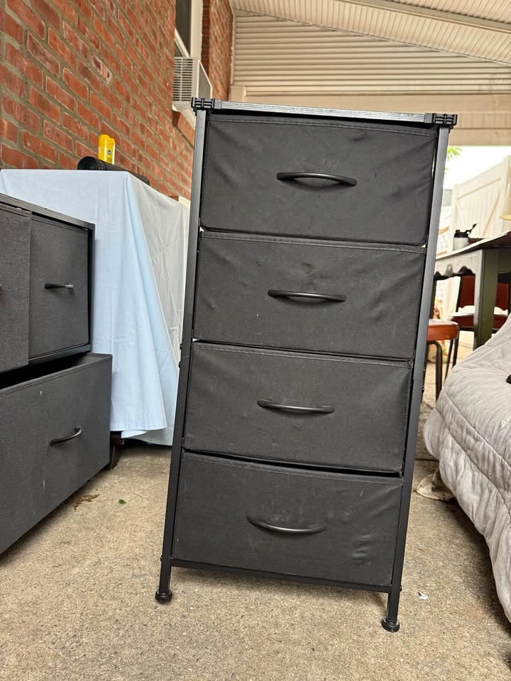 Black Cubed Fabric Storage – Must Go!
