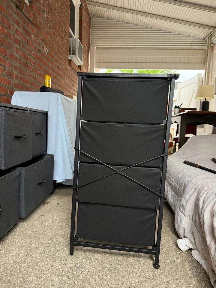 Black Cubed Fabric Storage – Must Go! - photo 2