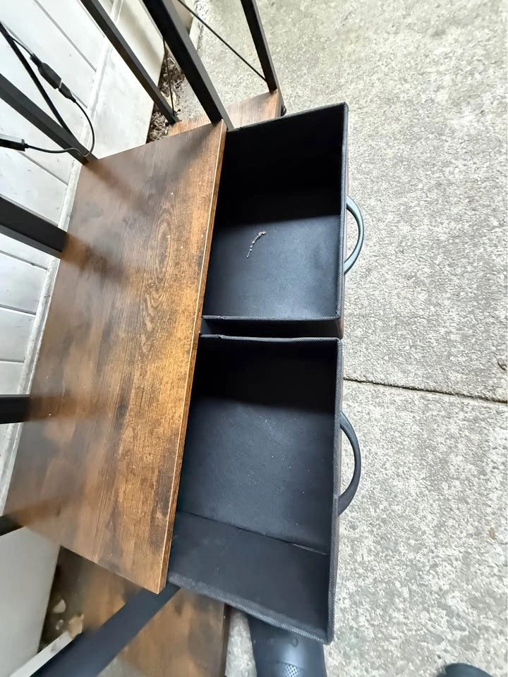 Industrial TV Stand with Integrated Mount and Power Outlet - photo 5