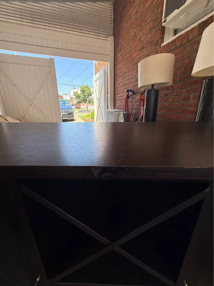 Dark Wood Buffet with Wine Rack - photo 2