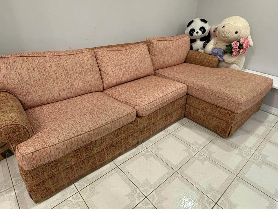 Sectional Sofa with Pull-Out Sleeper Bed & coffee table - photo 3