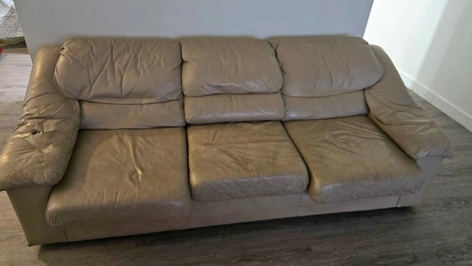 2 Leather Couches – $50 for Both
