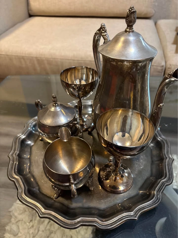 Vintage Tea Set with Tray – Elegant Decor - photo 2