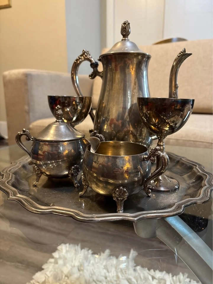 Vintage Tea Set with Tray – Elegant Decor - photo 3