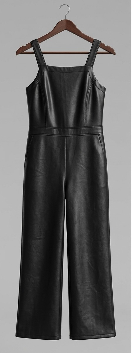 Abercrombie & Fitch Black Faux Leather Jumpsuit - photo 2