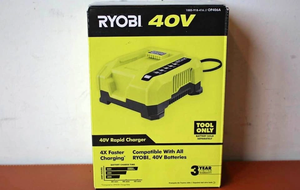 Ryobi OP406A 40V Lithium-Ion Rapid Charger