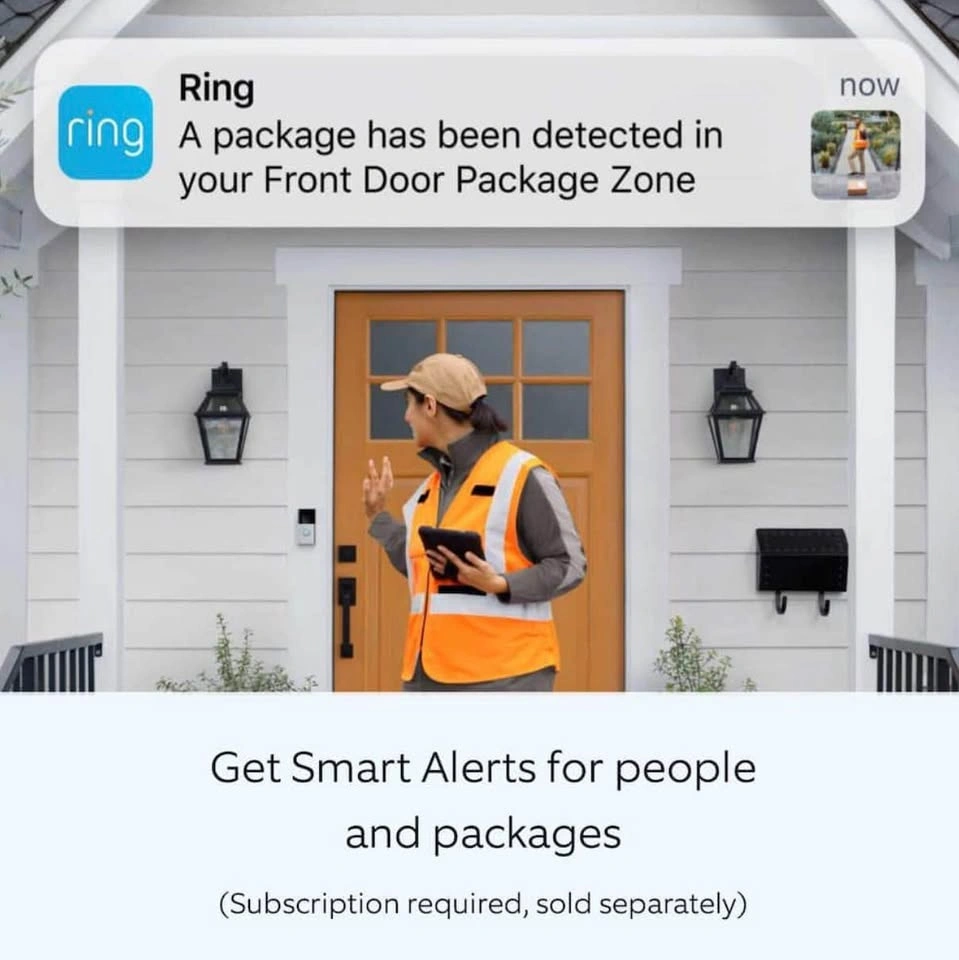 Brand New Ring Battery Doorbell Plus - Satin Nickel - photo 3