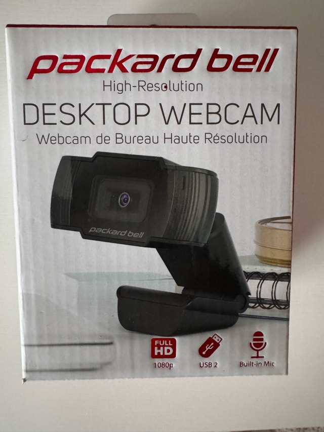 Packard Bell PBWC1081 1080p HD Webcam Built-In Mic USB PC Mac