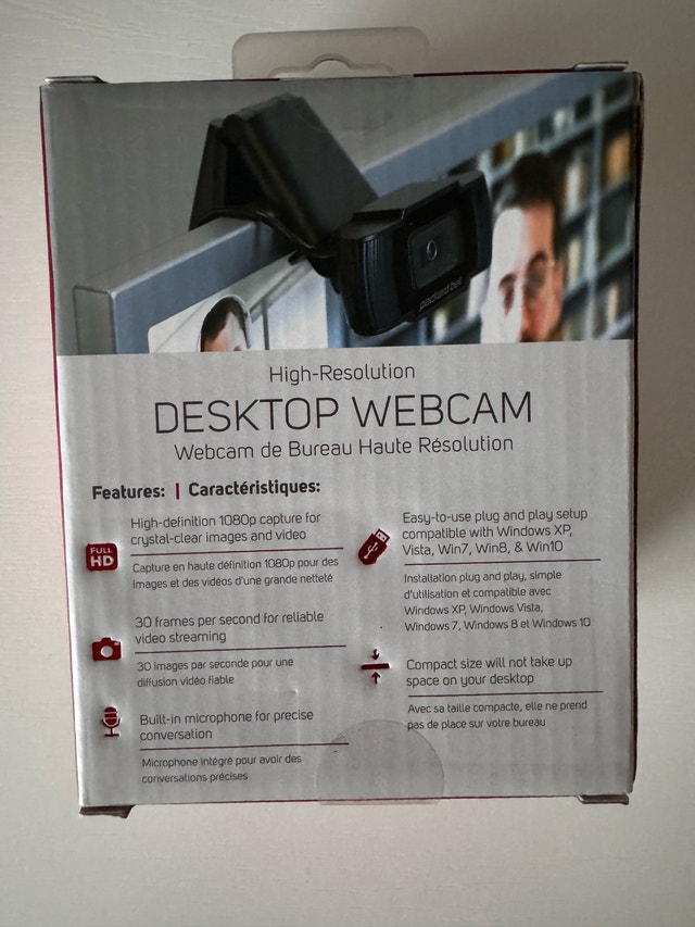 Packard Bell PBWC1081 1080p HD Webcam Built-In Mic USB PC Mac - photo 3