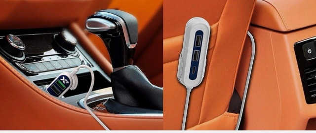 RapidX X5+ 5 Port USB Car Charger QC 3.0 Type-C Hub - photo 5