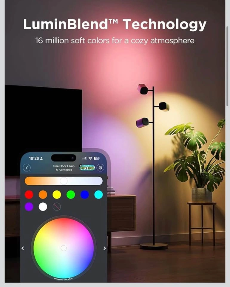 Govee Smart Tree Floor Lamp – 3 Adjustable Lights - photo 2