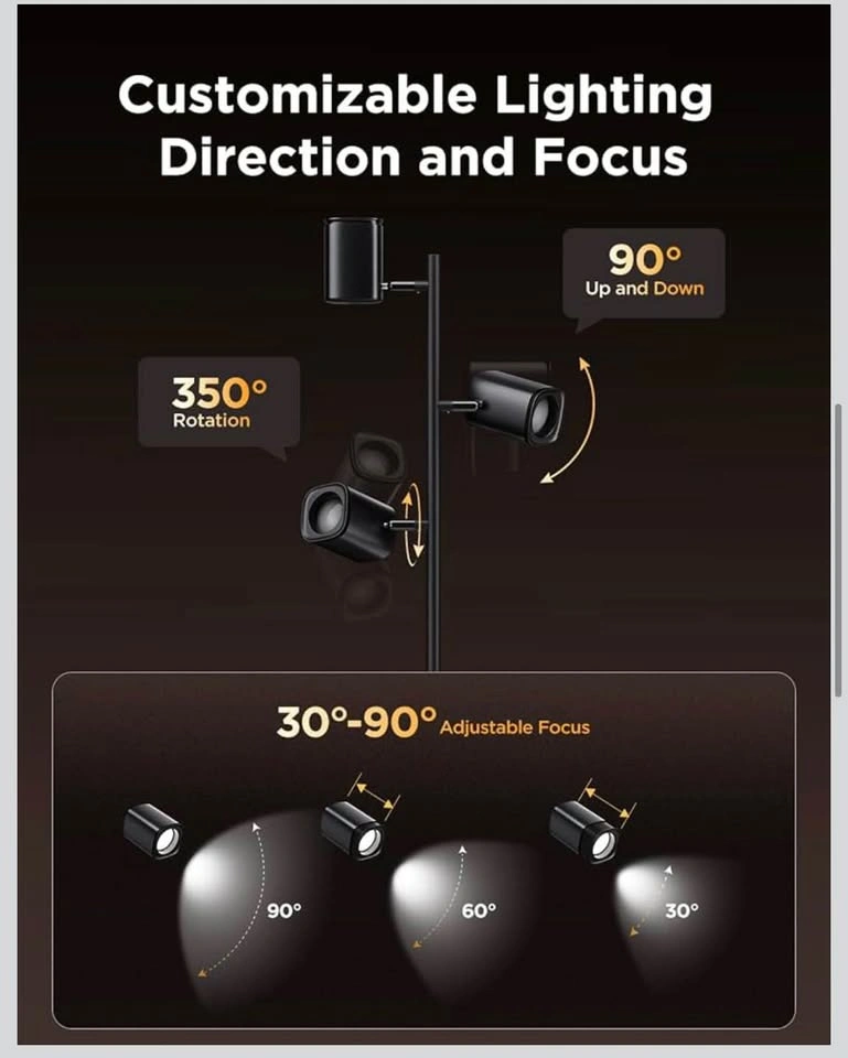 Govee Smart Tree Floor Lamp – 3 Adjustable Lights - photo 3