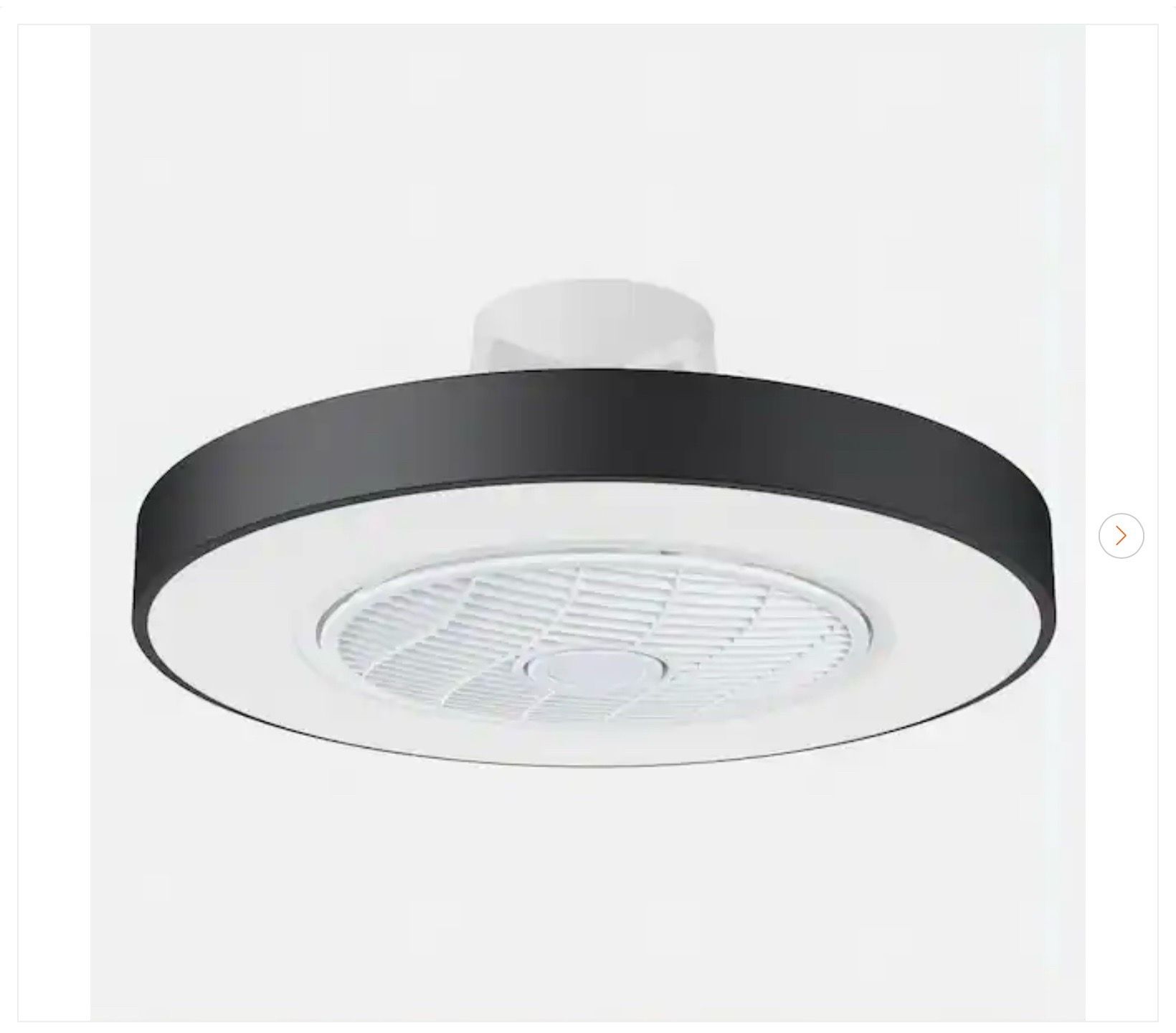 21 in. Integrated LED Modern Black Caged Flush Mount Ceiling Fan