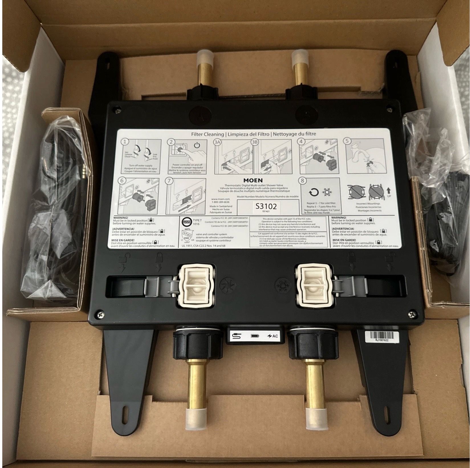 Moen S3102 2-Outlet Thermostatic Digital Shower Valve - New - photo 2
