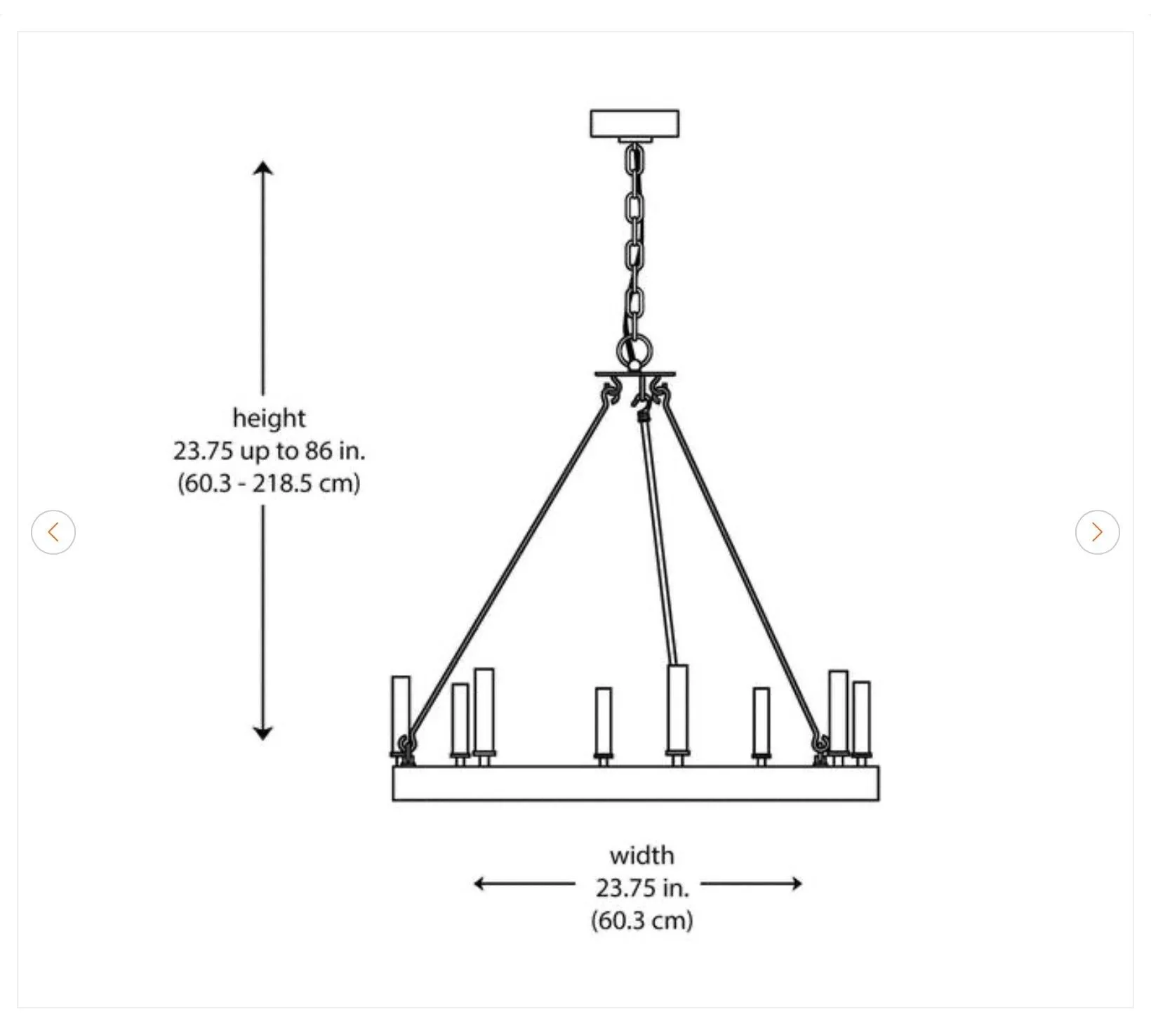 Hampton Bay Wynnewood 8-Light Wagon Wheel Chandelier - photo 4