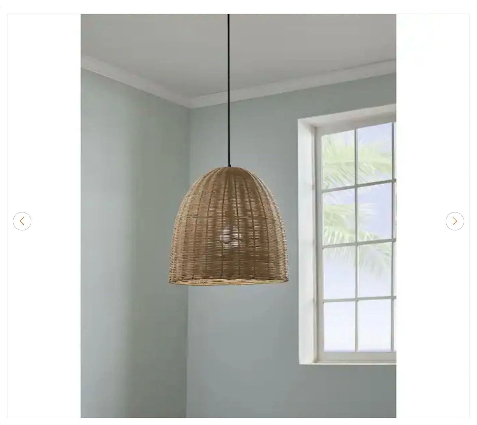 Hampton Bay Highler 60-Watt 1-Light Matte Black Pendant