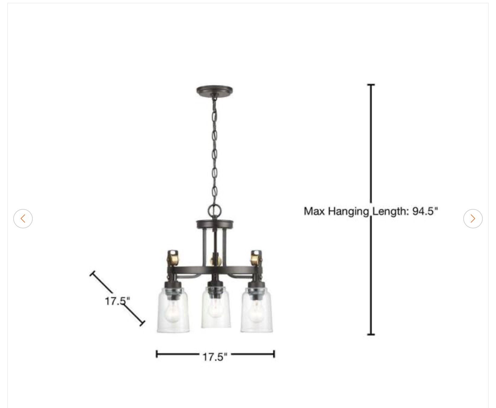 Home Decorators Collection Knollwood 3-Light Chandelier - photo 4