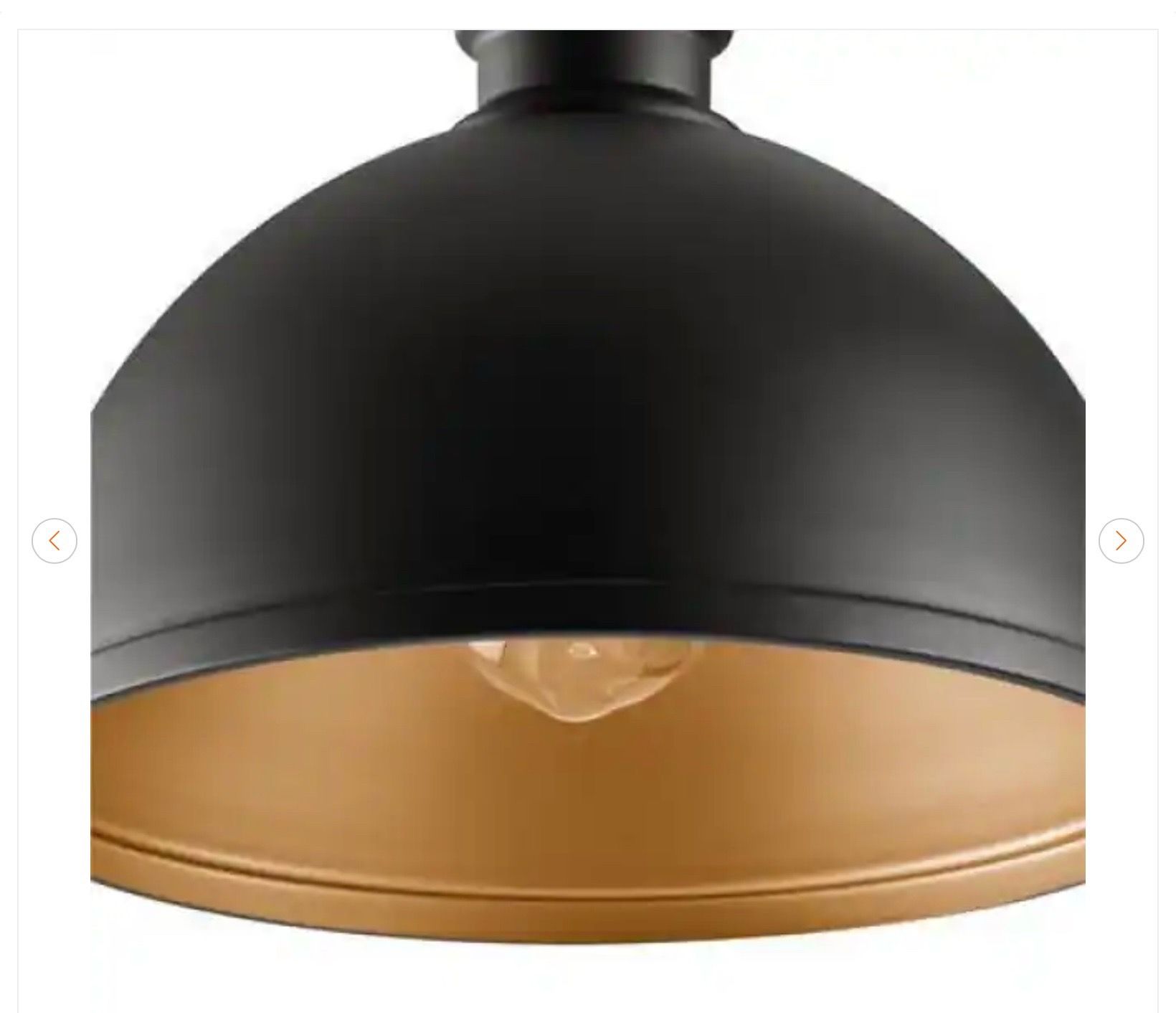 Hampton Bay Talullah 1-Light Matte Black Pendant Light - photo 4
