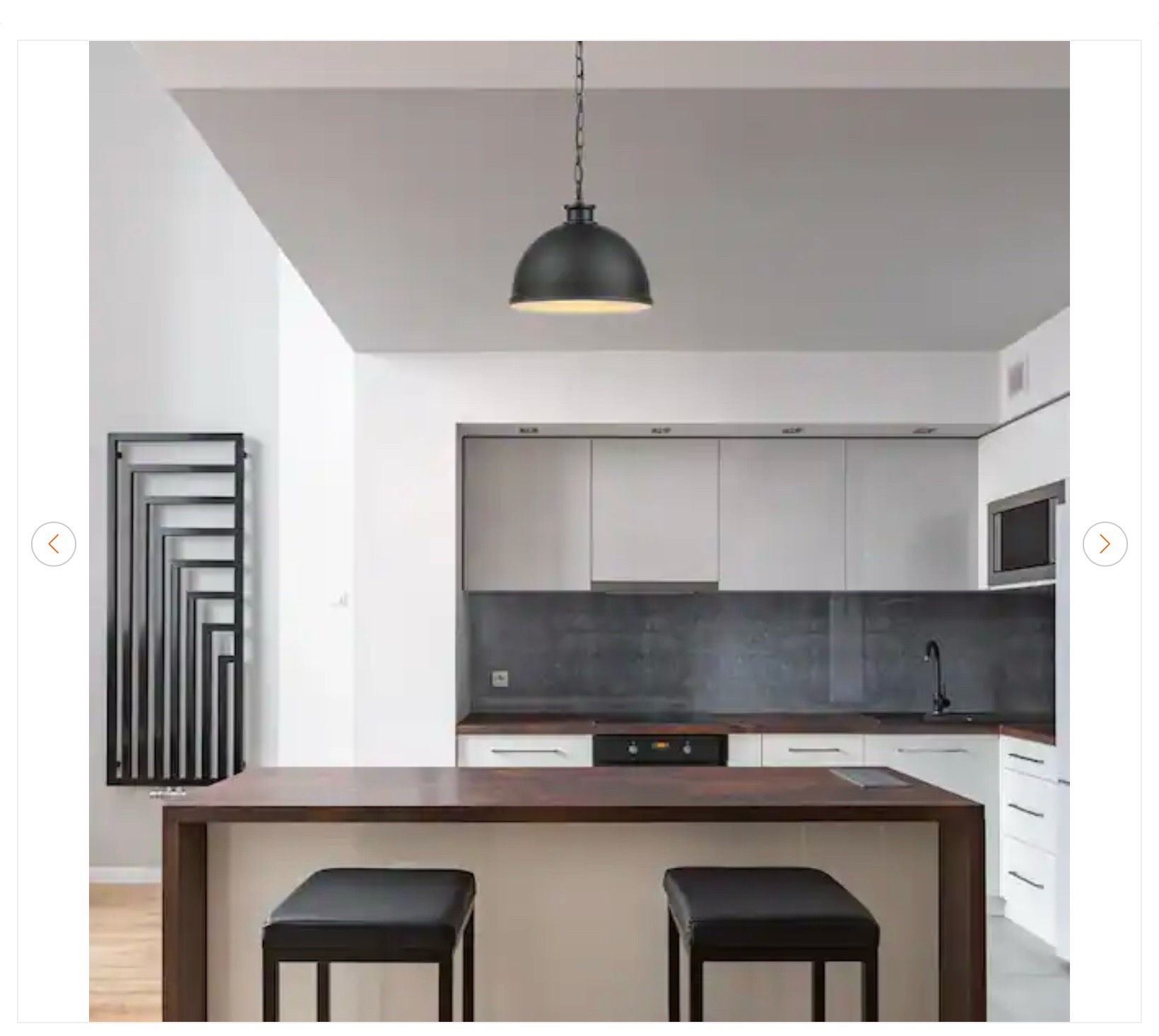 Hampton Bay Talullah 1-Light Matte Black Pendant Light - photo 5