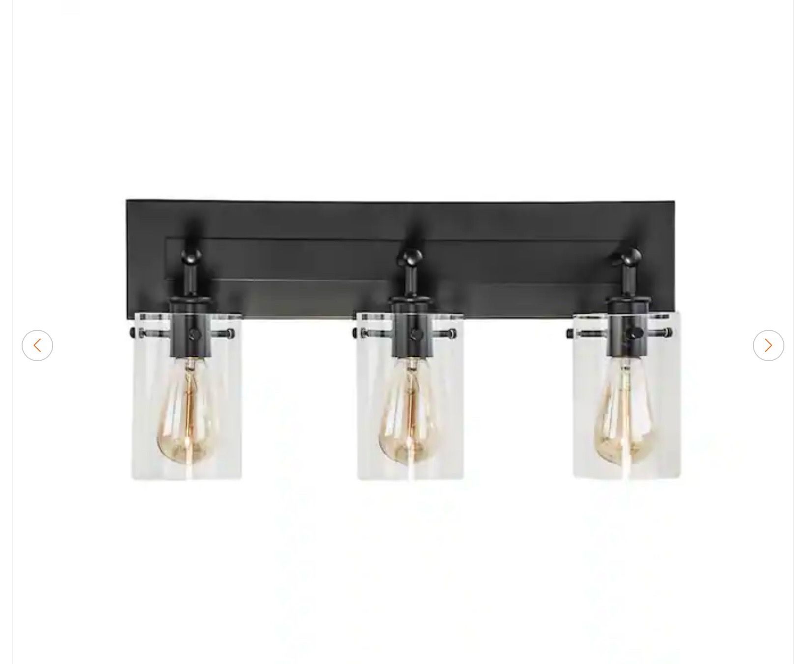 Hampton Bay Regan 21 in. 3-Light Espresso Bronze Vanity Light - - photo 2