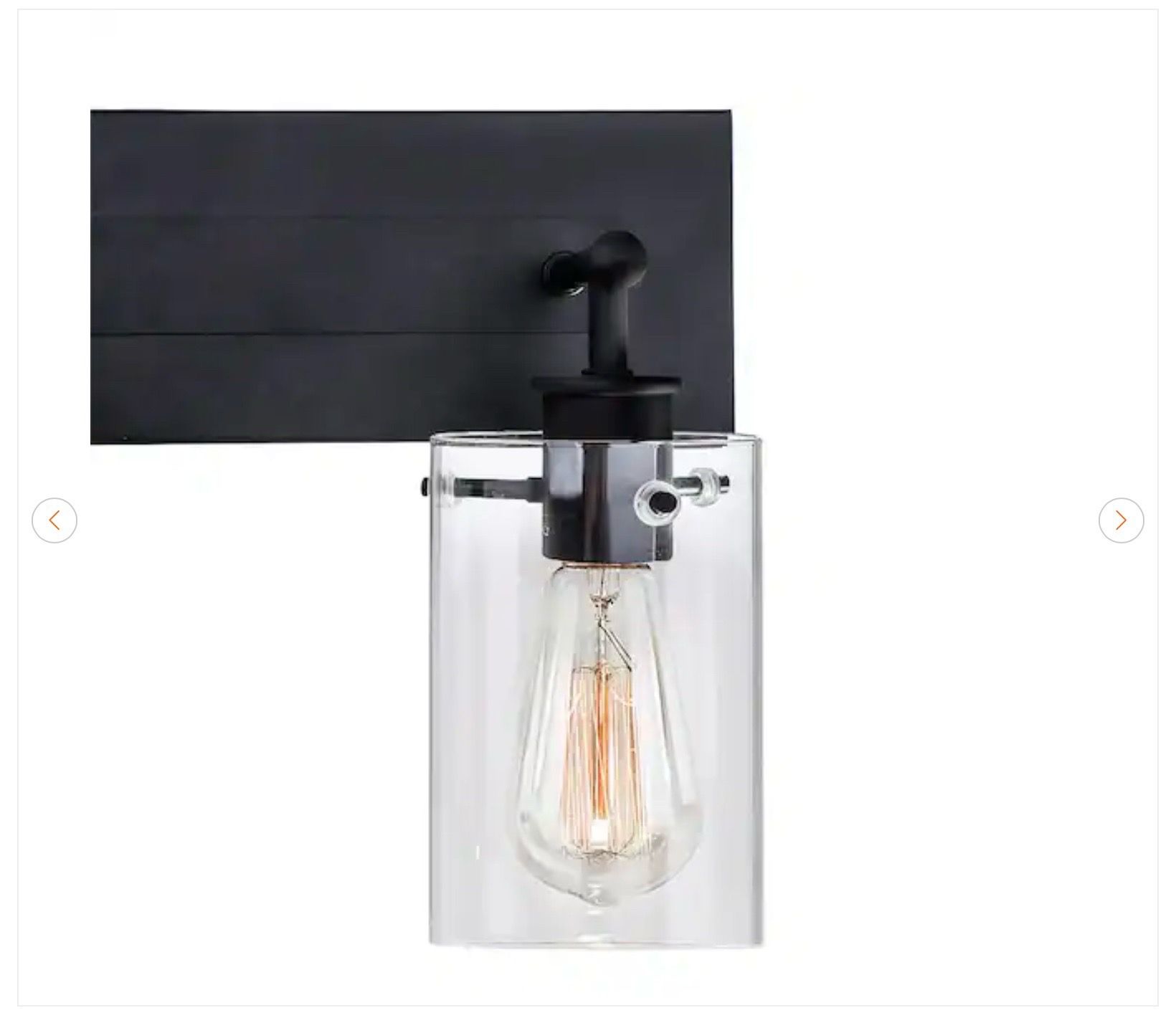 Hampton Bay Regan 21 in. 3-Light Espresso Bronze Vanity Light - - photo 4