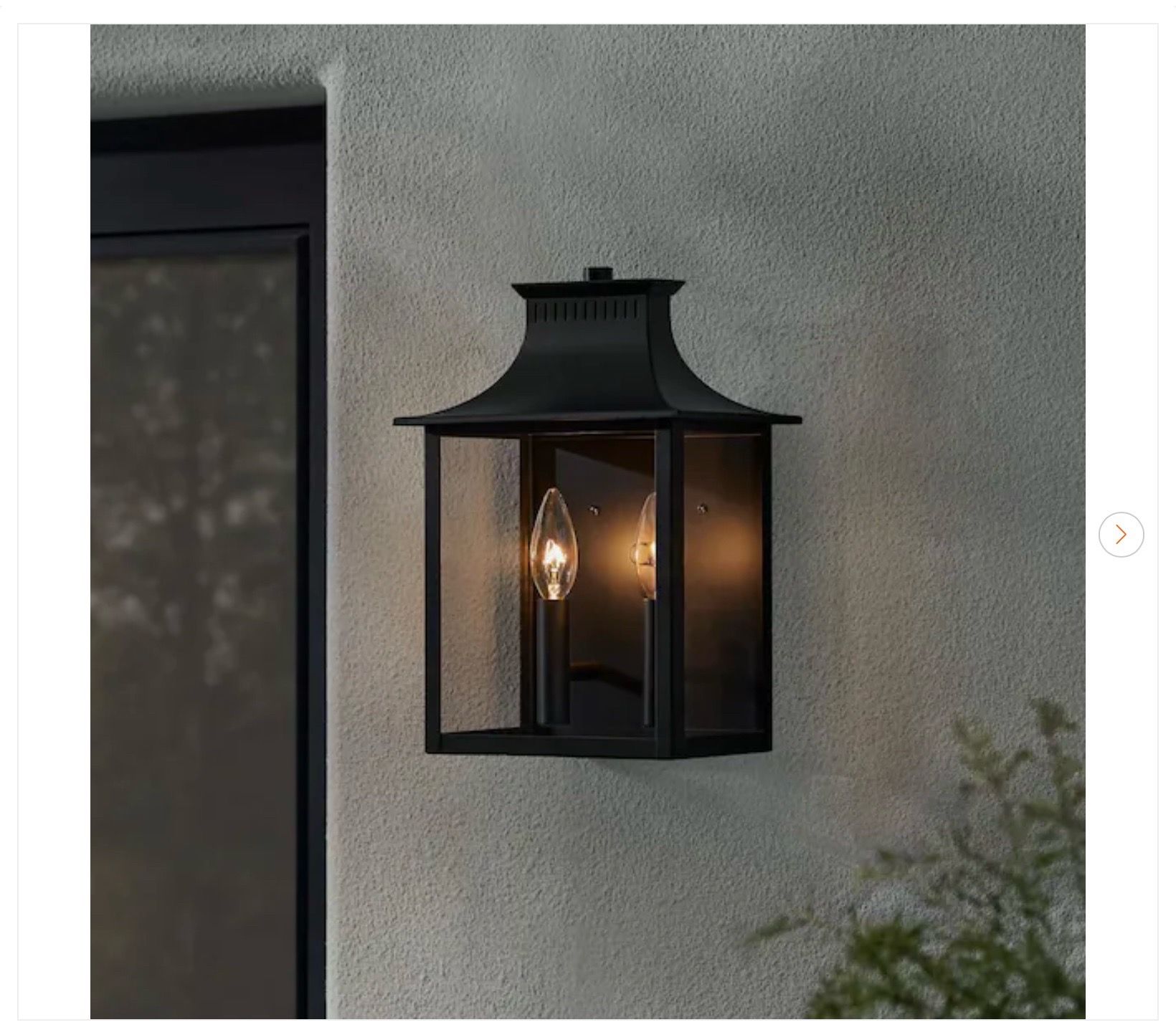 Hampton Bay Emory Hills 13 in. 2-Light Outdoor Wall Lantern