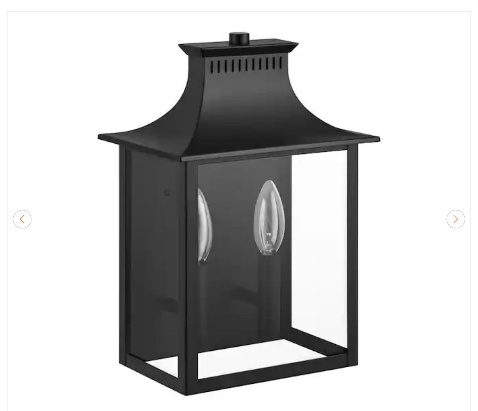 Hampton Bay Emory Hills 13 in. 2-Light Outdoor Wall Lantern - photo 2