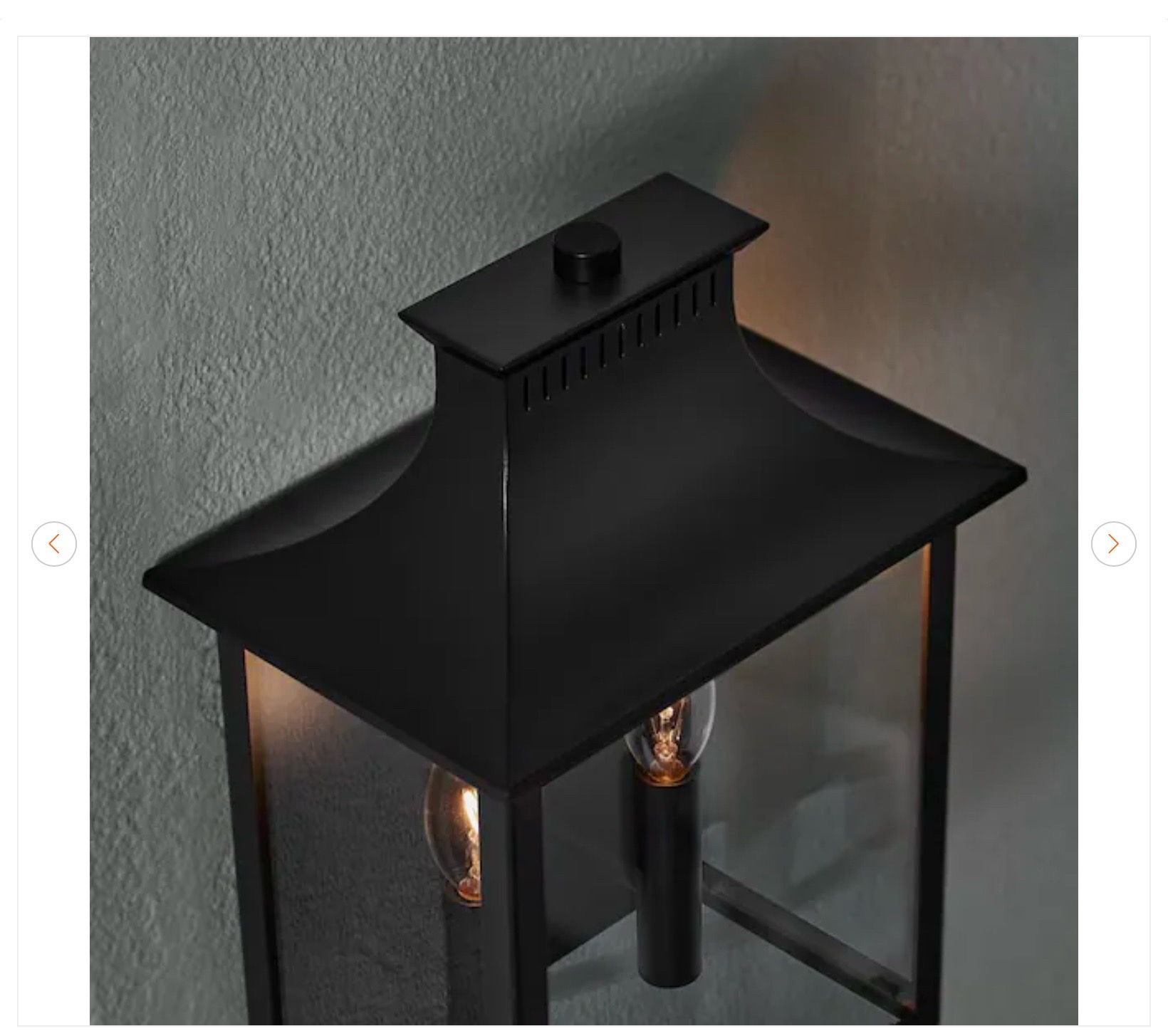 Hampton Bay Emory Hills 13 in. 2-Light Outdoor Wall Lantern - photo 4